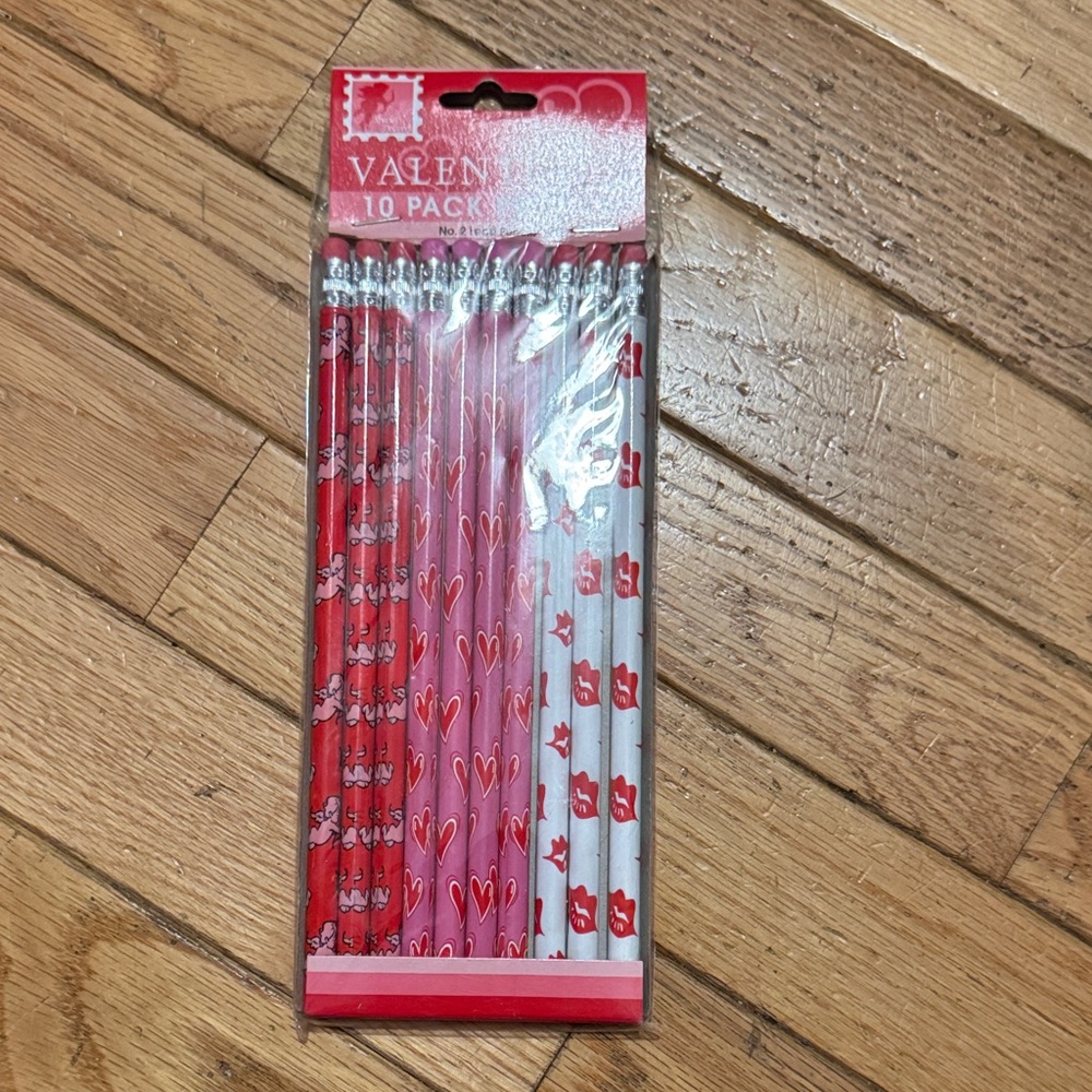 Heart-Themed Pencils - 10 Pack